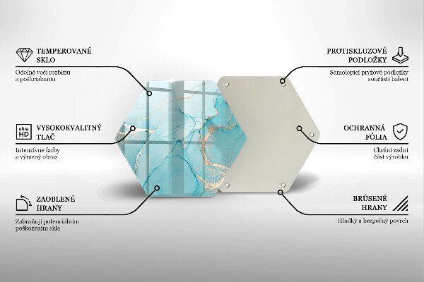 Steklena podloga za rezanje Abstrakcija kamna