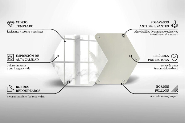 Steklena podloga za rezanje Moderni marmor