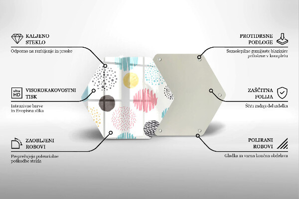 Steklena podloga za rezanje Poslikane oblike