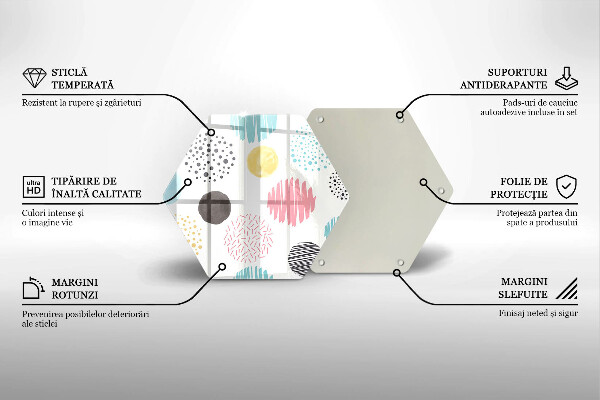Steklena podloga za rezanje Poslikane oblike