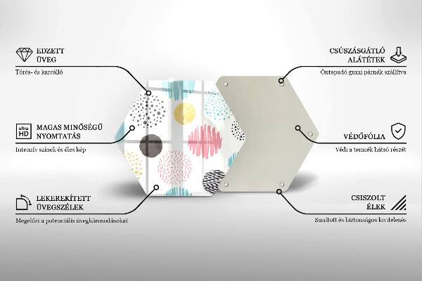 Steklena podloga za rezanje Poslikane oblike