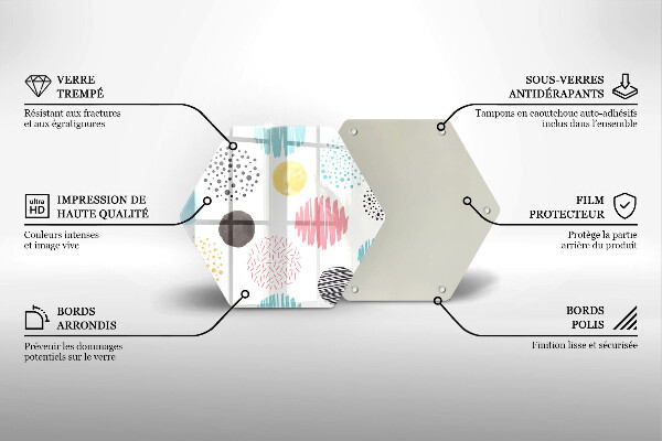 Steklena podloga za rezanje Poslikane oblike
