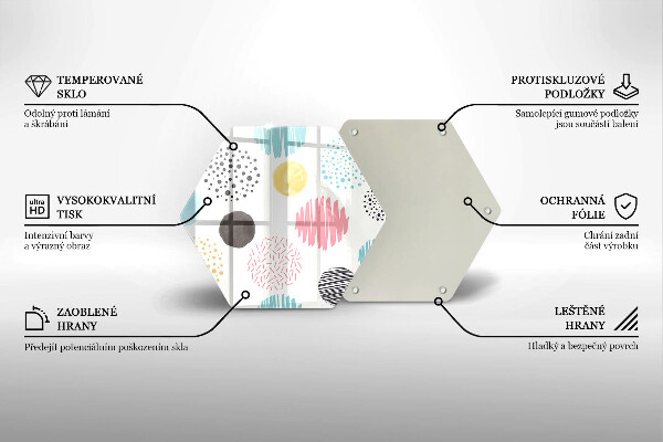Steklena podloga za rezanje Poslikane oblike
