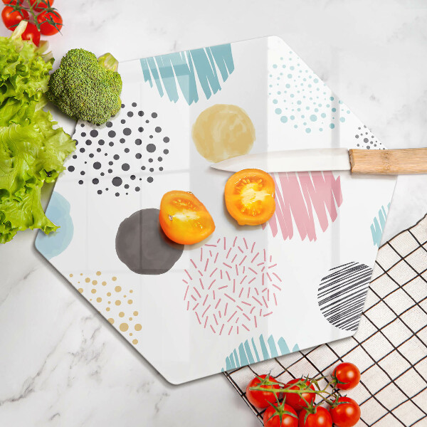 Steklena podloga za rezanje Poslikane oblike