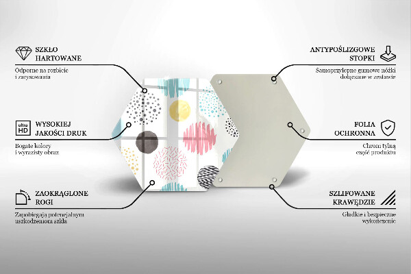 Steklena podloga za rezanje Poslikane oblike