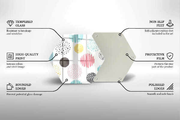 Steklena podloga za rezanje Poslikane oblike