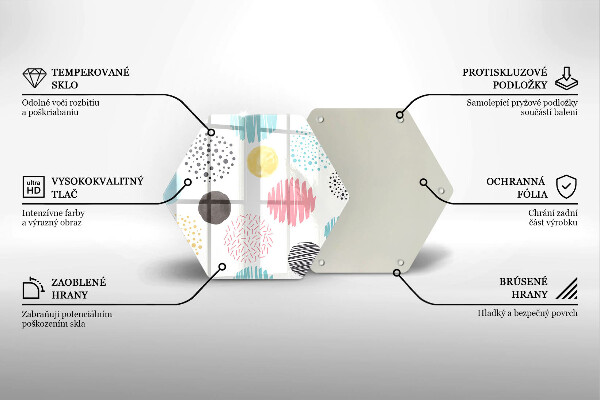 Steklena podloga za rezanje Poslikane oblike