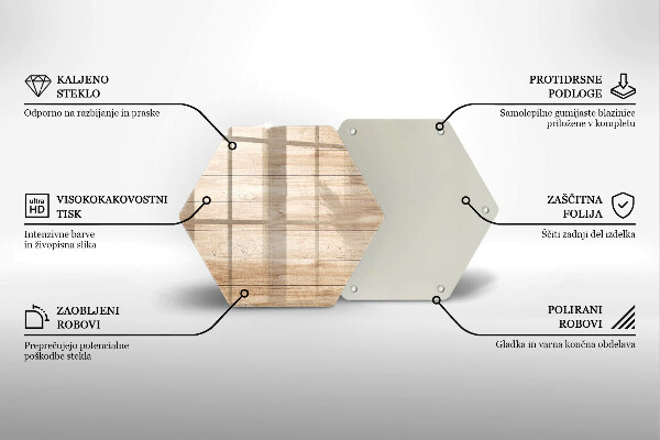 Steklena podloga za rezanje Lesene deske