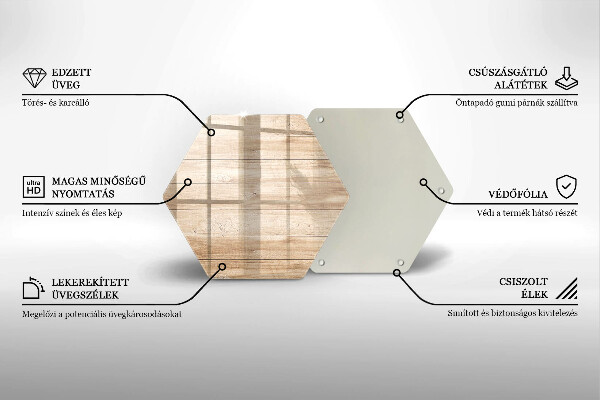 Steklena podloga za rezanje Lesene deske