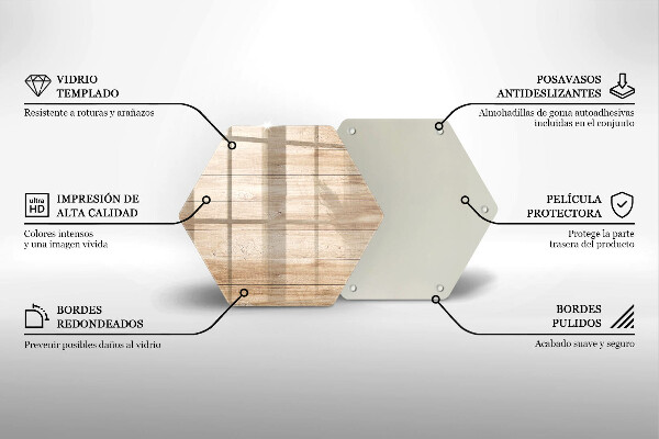 Steklena podloga za rezanje Lesene deske