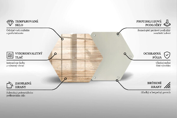 Steklena podloga za rezanje Lesene deske