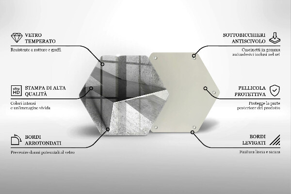 Steklena podloga za rezanje Konkretna abstrakcija