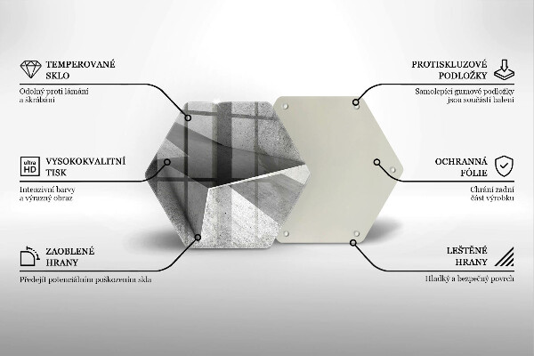 Steklena podloga za rezanje Konkretna abstrakcija