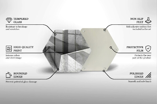 Steklena podloga za rezanje Konkretna abstrakcija