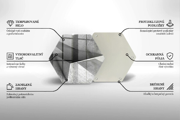 Steklena podloga za rezanje Konkretna abstrakcija