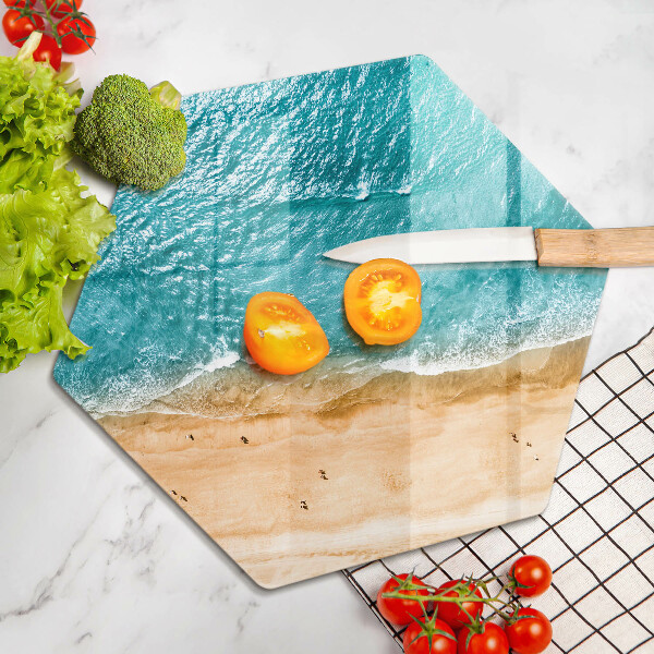 Steklena podloga za rezanje Plaža obala in morje