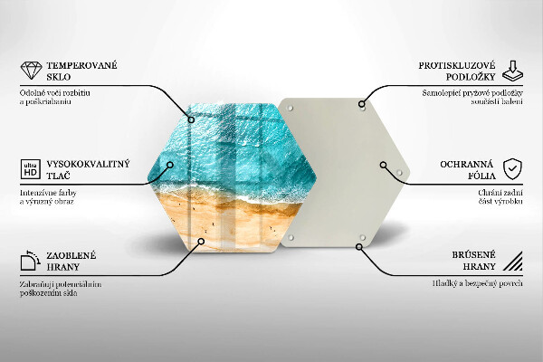 Steklena podloga za rezanje Plaža obala in morje