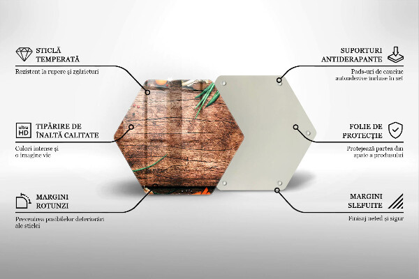 Steklena podloga za rezanje Lesena kuhinjska deska
