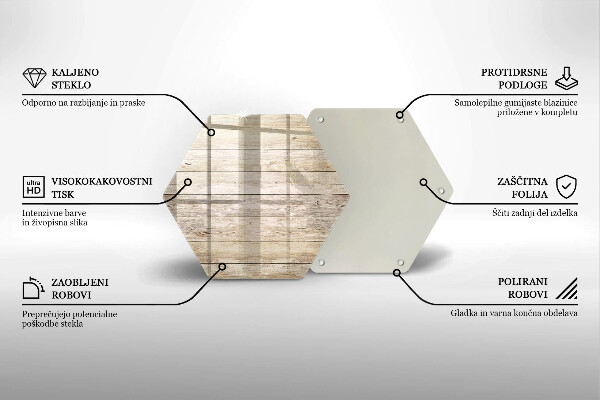 Steklena podloga za rezanje Lesene deske