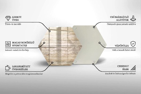 Steklena podloga za rezanje Lesene deske