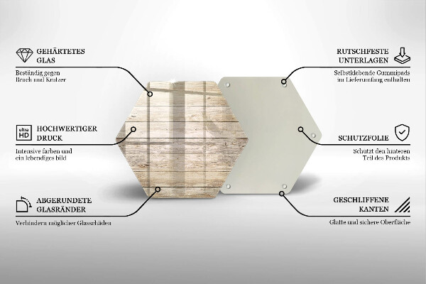 Steklena podloga za rezanje Lesene deske