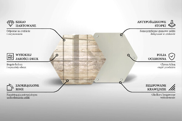 Steklena podloga za rezanje Lesene deske