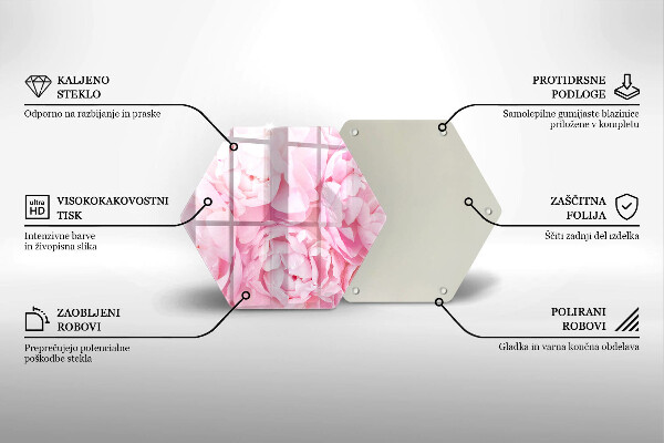 Steklena podloga za rezanje Nežne potonike