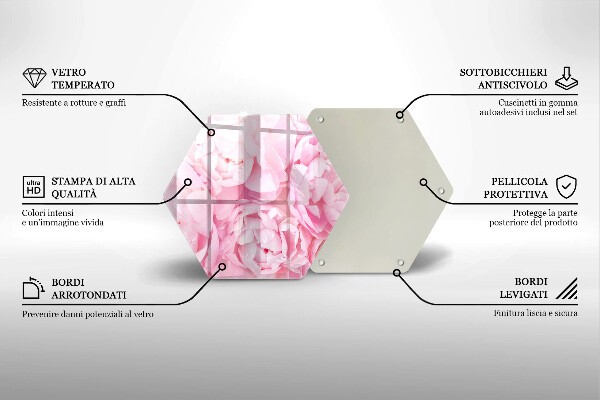 Steklena podloga za rezanje Nežne potonike