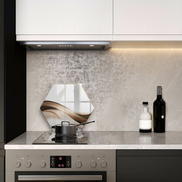 Steklena podloga za rezanje Abstraktne rjave črte