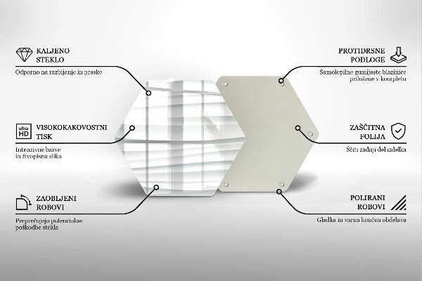 Steklena podloga za rezanje Moderna struktura