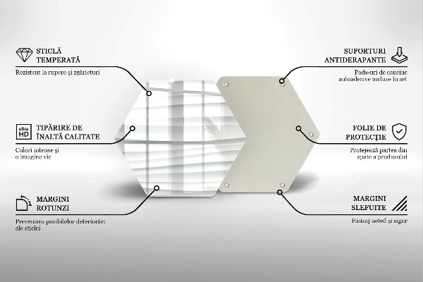 Steklena podloga za rezanje Moderna struktura