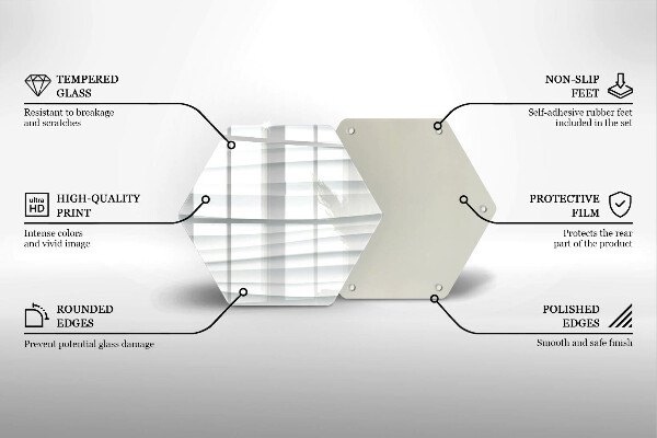 Steklena podloga za rezanje Moderna struktura
