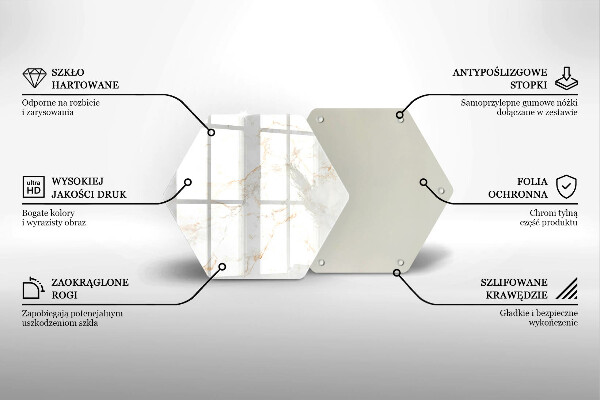 Steklena podloga za rezanje Dekorativni marmorni kamen