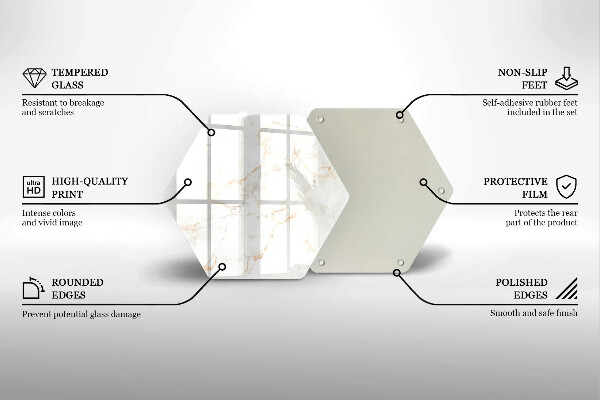 Steklena podloga za rezanje Dekorativni marmorni kamen