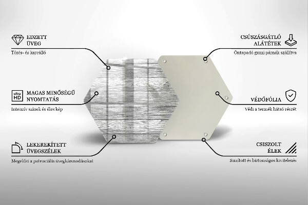 Steklena podloga za rezanje Stare lesene plošče