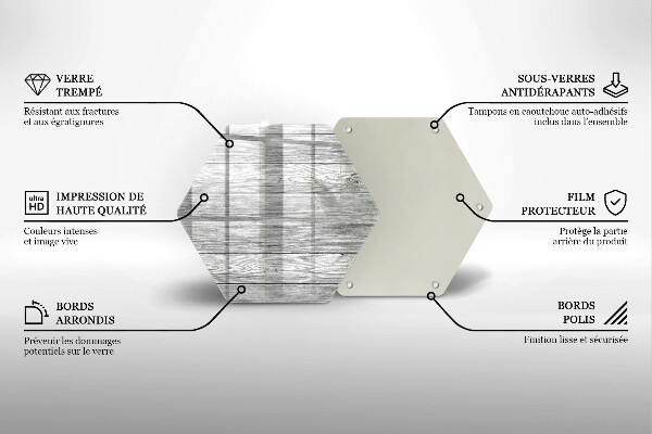 Steklena podloga za rezanje Stare lesene plošče