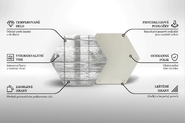 Steklena podloga za rezanje Stare lesene plošče