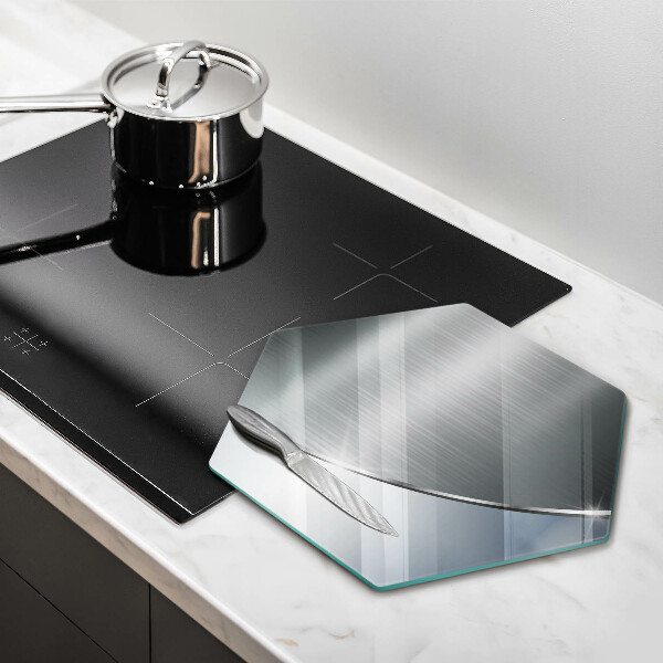 Steklena podloga za rezanje Kovinski abstraktni vzorec