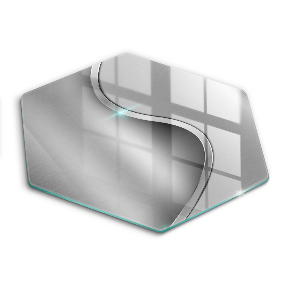 Steklena podloga za rezanje Abstraktna srebrna kovina