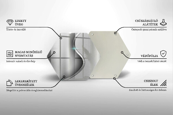 Steklena podloga za rezanje Abstraktna srebrna kovina