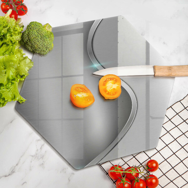 Steklena podloga za rezanje Abstraktna srebrna kovina