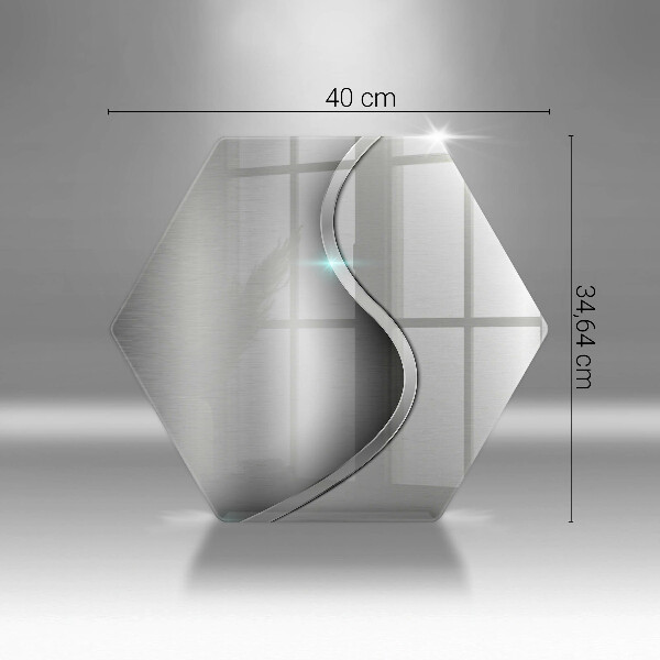 Steklena podloga za rezanje Abstraktna srebrna kovina
