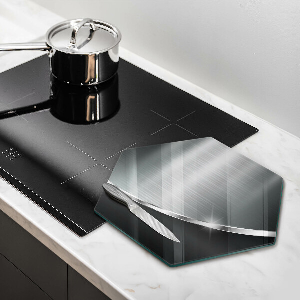 Steklena podloga za rezanje Abstrakcija s kovino