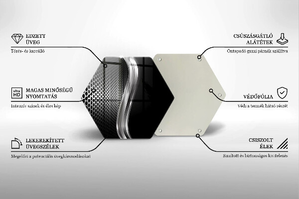 Steklena podloga za rezanje Kovinska konstrukcija