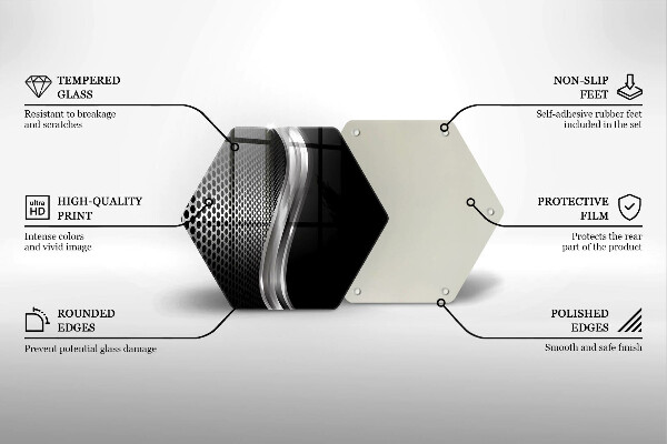 Steklena podloga za rezanje Kovinska konstrukcija