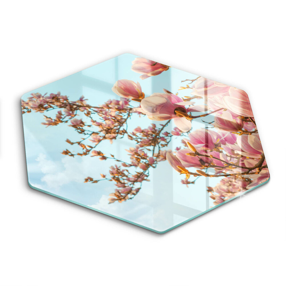 Steklena podloga za rezanje Drevo rožnatih cvetov
