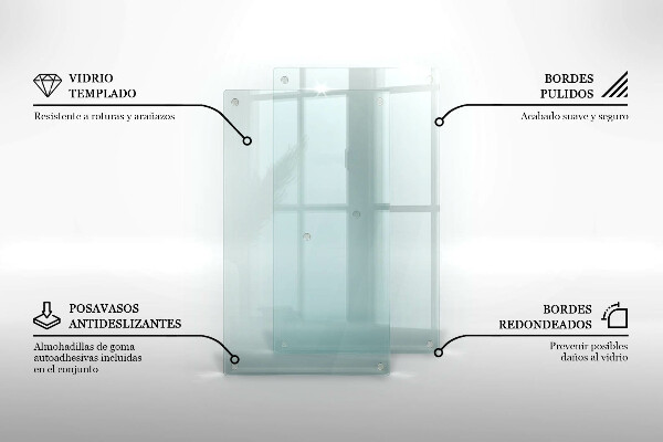 Prozorna steklena podloga za rezanje 2x30x52 cm