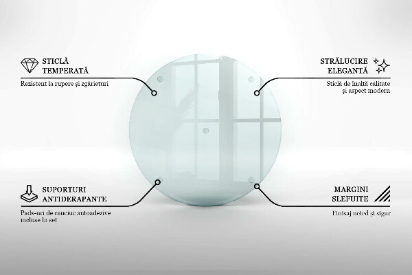 Prozorna steklena podloga za rezanje 30 cm