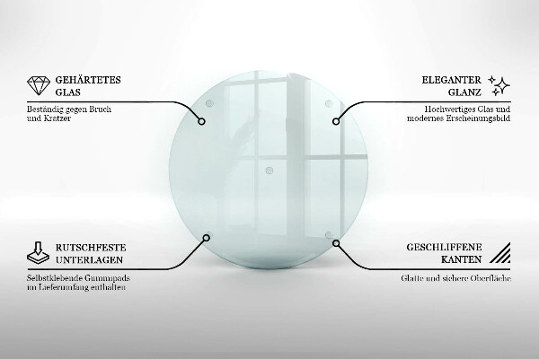Prozorna steklena podloga za rezanje 30 cm