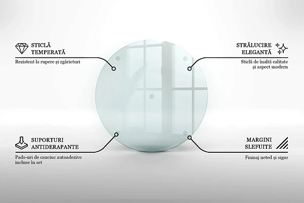 Prozorna steklena deska za rezanje 40 cm